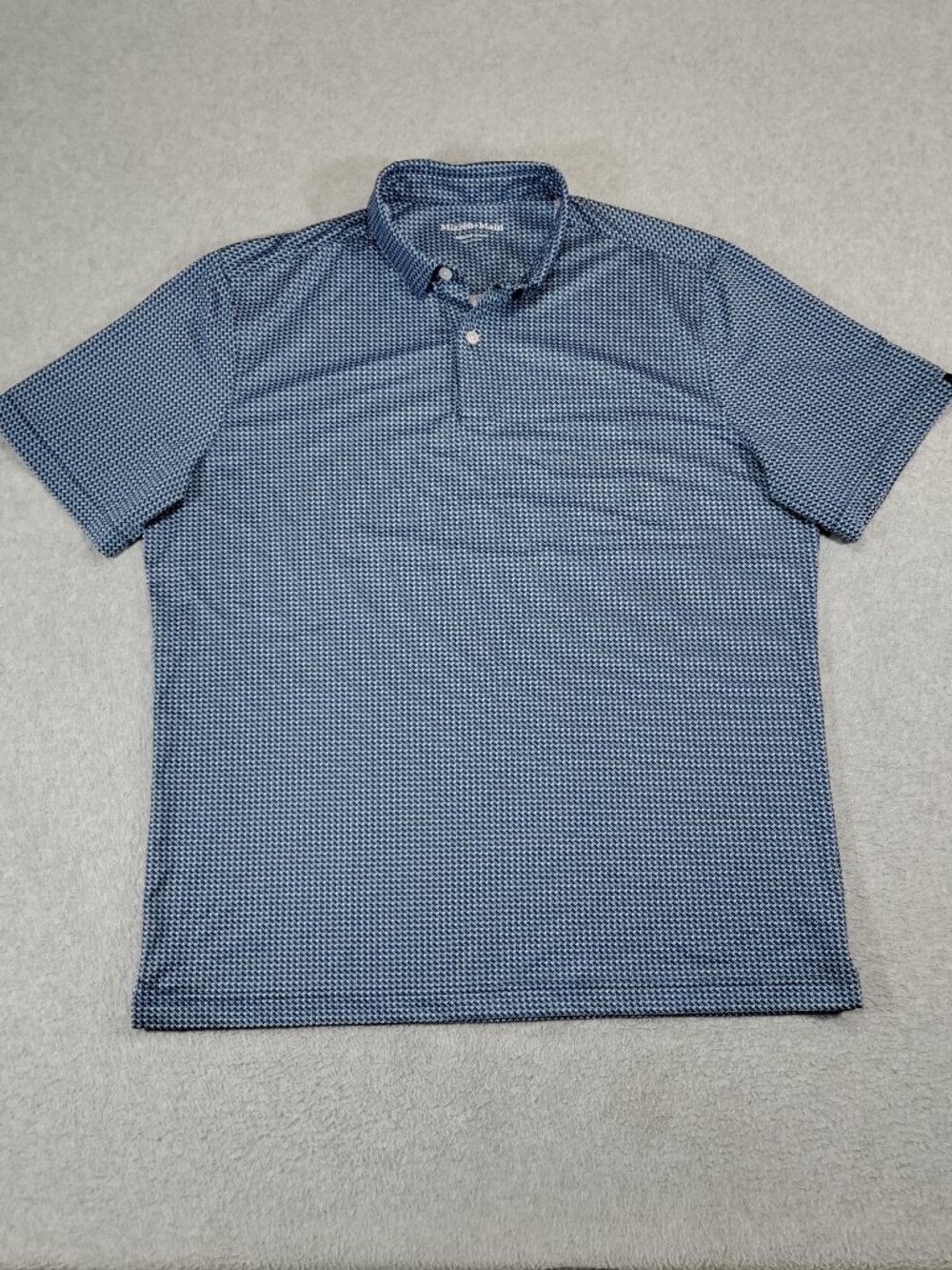 Mizzen+Main Mens Medium Classic Halyard Polo Blue White Geo Print